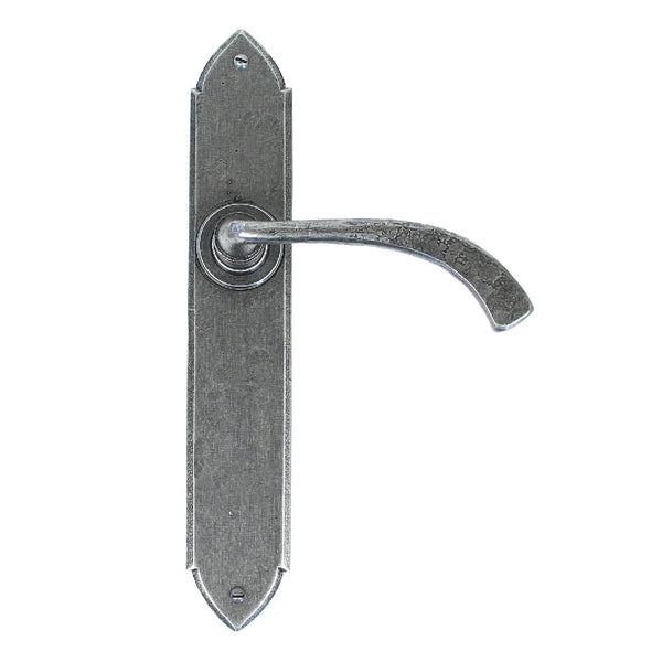 From The Anvil Gothic Curved Latch Handles - Pewter