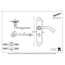 From The Anvil Gothic Curved Bathroom Handles - Pewter