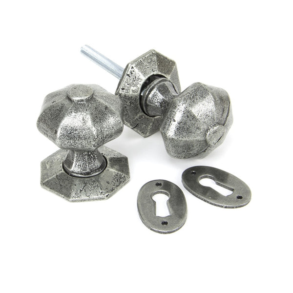 From The Anvil Small Octagonal Knob Set - Pewter