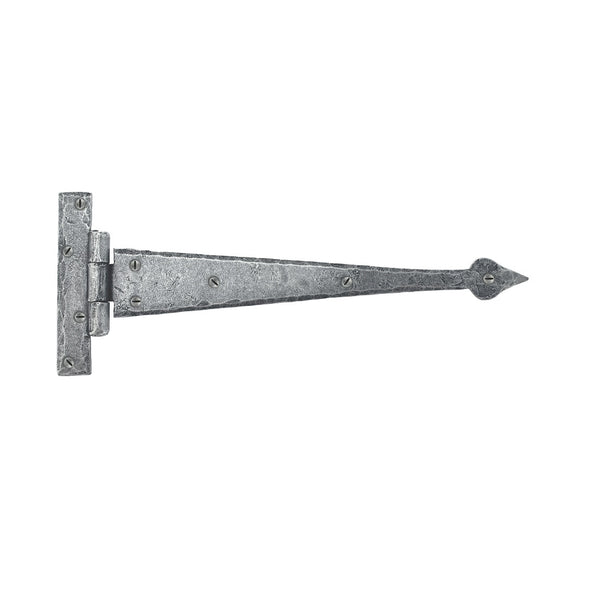 From The Anvil 'T' Shape Hinges (pair) - 12" - Pewter