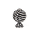 From The Anvil Twist Cabinet Knob - Pewter