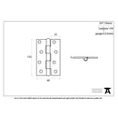 From The Anvil 4" Butt Hinges (pair) - Pewter