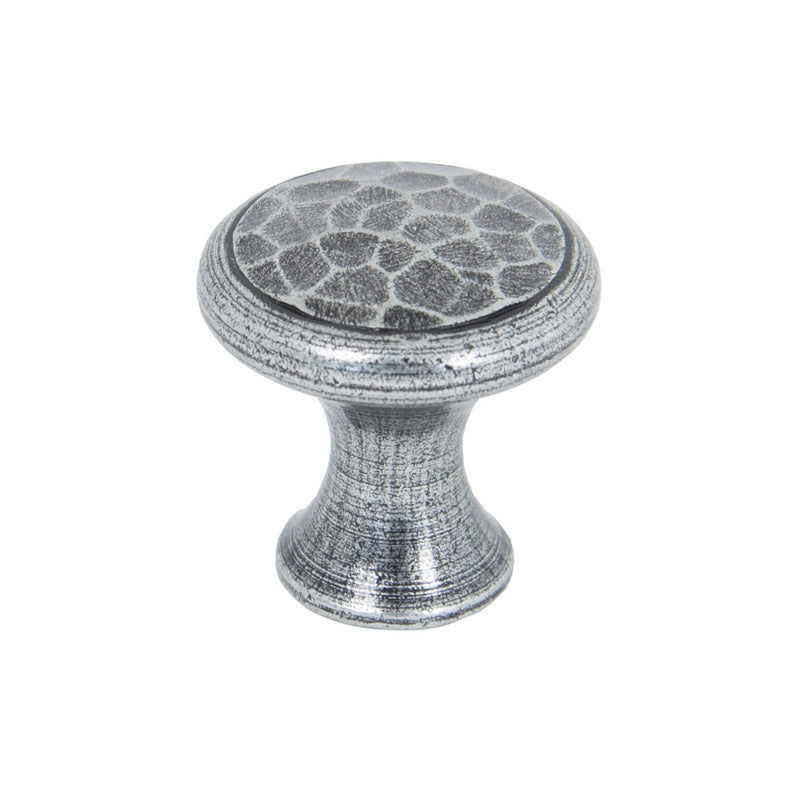 From The Anvil Small Beaten Cupboard Knob - Pewter