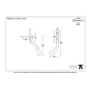 From The Anvil Peardrop Espagnolette Fastener LH - Pewter