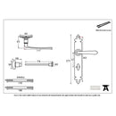 From The Anvil Cromwell Bathroom Handles - Pewter