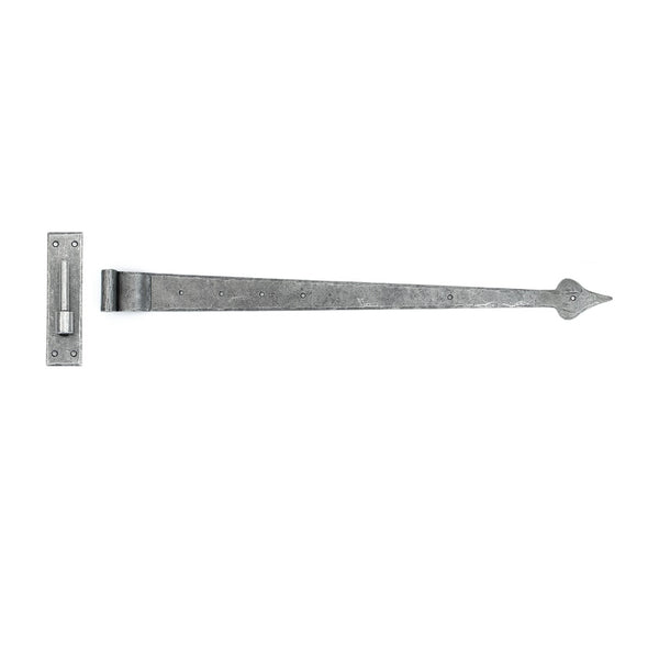 From The Anvil Hook & Band Hinges (pair) - Cranked - 35" - Pewter