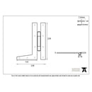 From The Anvil 9" 'HL' Hinges (pair) - Pewter