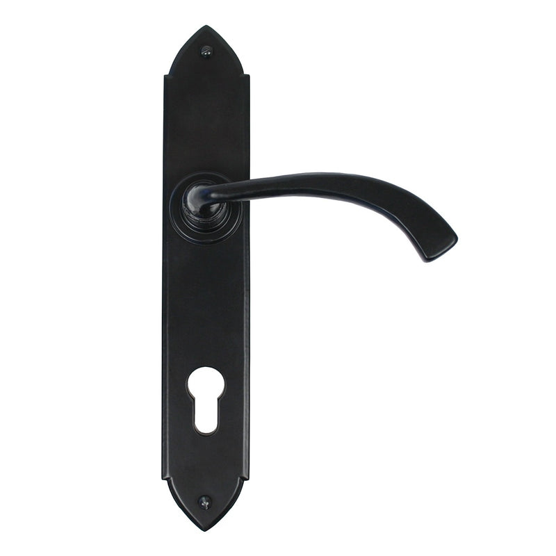 From The Anvil Gothic Curved 92pz Euro Handles For Multi-Point Locks - Black