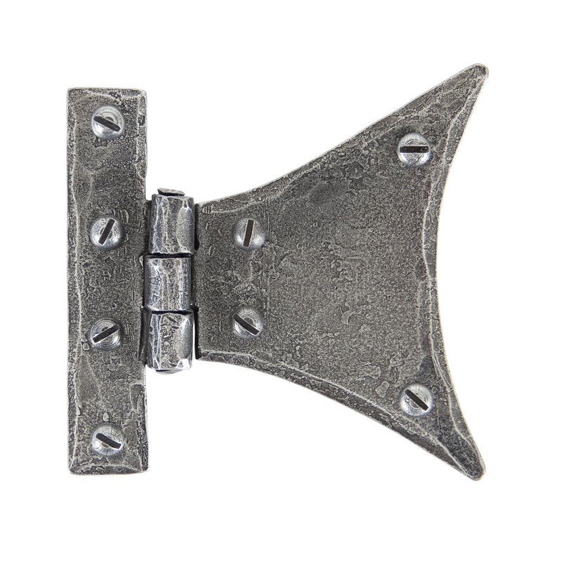 From The Anvil Large Half Butterfly Hinges (pair) - Pewter