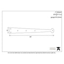 From The Anvil Hinge Front (pair) - 18" - Pewter