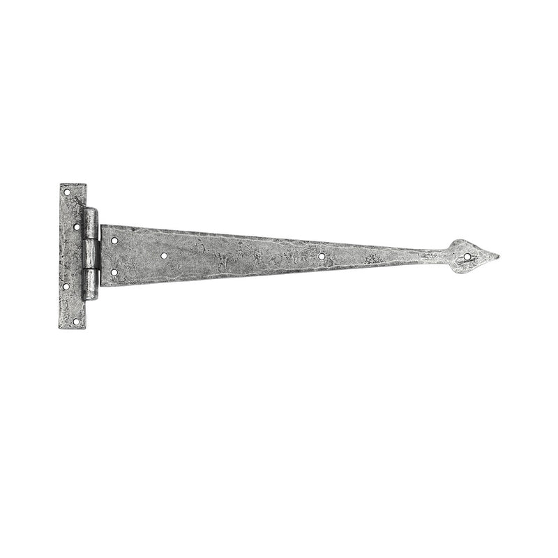 From The Anvil 'T' Shape Hinges (pair) - 15" - Pewter
