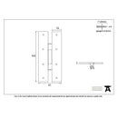 From The Anvil 4" 'H' Hinges (pair) - Black