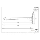 From The Anvil 'T' Shape Hinges (pair) - 22" - Beeswax
