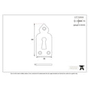 From The Anvil Gothic Lever Key Escutcheon - Beeswax