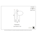 From The Anvil Gothic Lever Key Covered Escutcheon - Beeswax