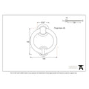 From The Anvil Ring Door Knocker 4" - Black