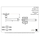 From The Anvil Avon Lever Handles on Sprung Square Rose - Black