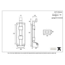 From The Anvil Cranked Fishtail Door Bolt - 4" - Bronze