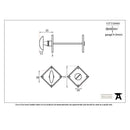 From The Anvil Diamond Bathroom Thumbturn - Black