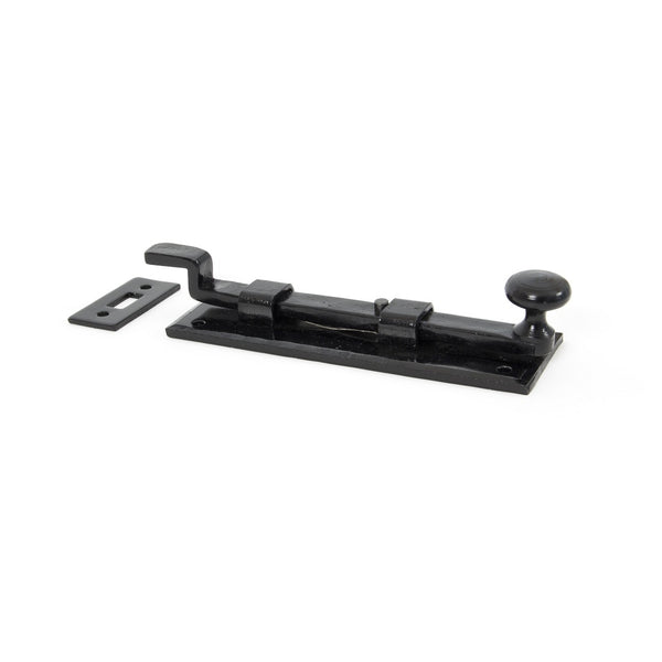 From The Anvil Cranked Knob Door Bolt - 6" - Black