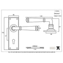 From The Anvil Regency Lock Handles - Pewter