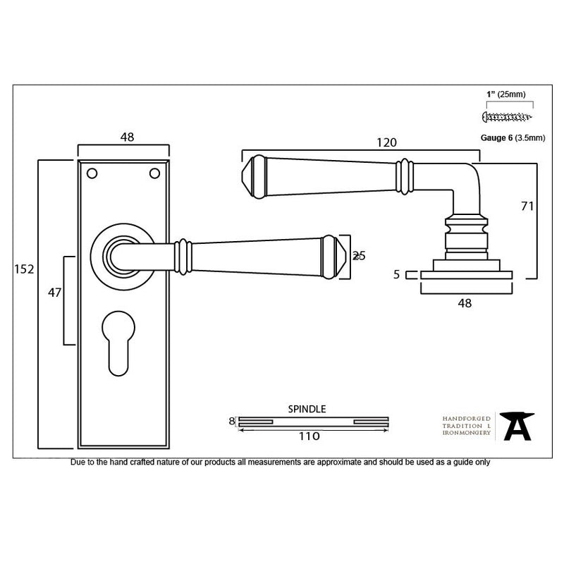 From The Anvil Regency Euro Handles - Pewter