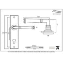 From The Anvil Regency 92pz Euro Handles For Multi-Point Locks - Pewter