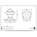 From The Anvil Regency Centre Door Knob - Pewter