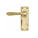 From The Anvil Hinton Lock Handles - Aged Brass