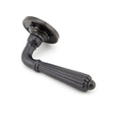 From The Anvil Hinton Lever Handles on Rose - Aged Bronze