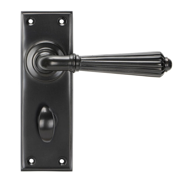 From The Anvil Hinton Bathroom Handles - Aged Bronze