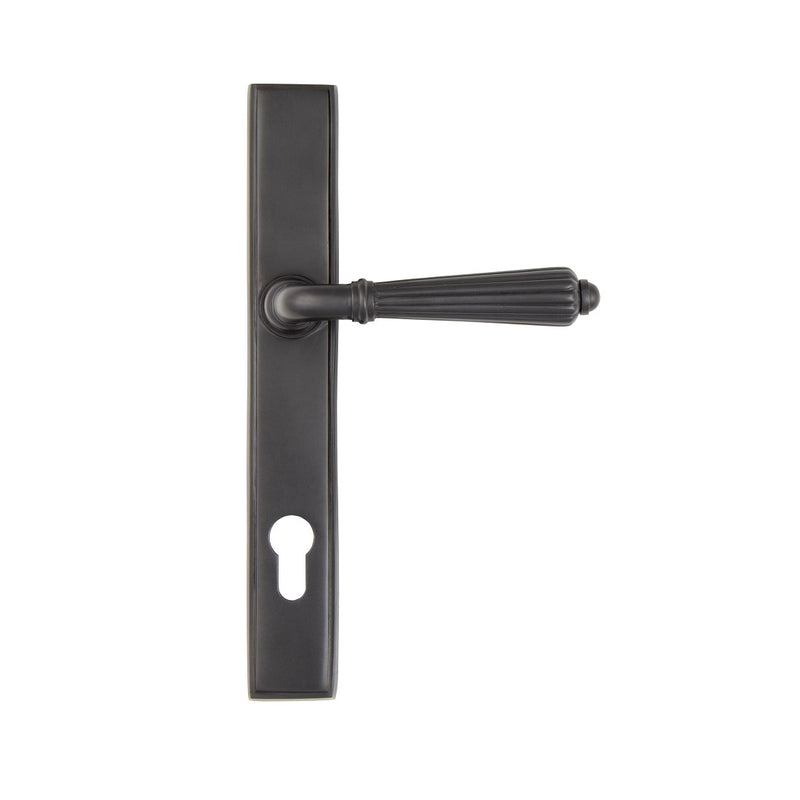 From The Anvil Hinton 92pz Slimline Lever Euro Handles For Multi-Point Locks - Aged Bronze