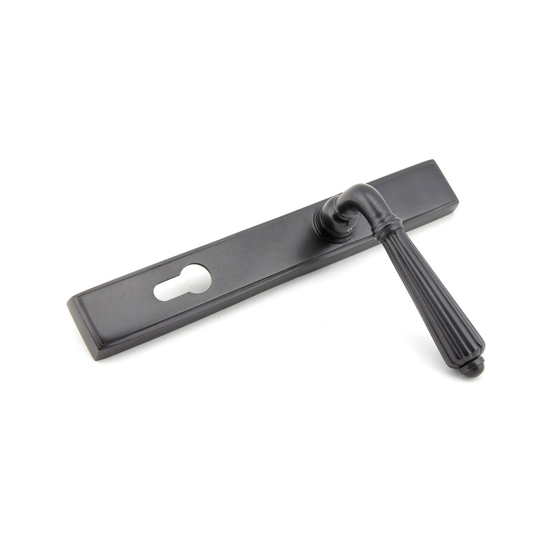 From The Anvil Hinton 92pz Slimline Lever Euro Handles For Multi-Point Locks - Aged Bronze