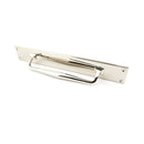 From The Anvil Art Deco Pull Handle On Backplate - 425mm - Polished Nickel