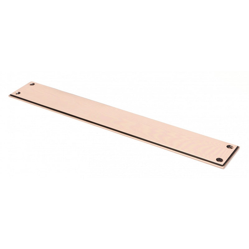 From The Anvil Art Deco Finger Plate - 425mm - Polished Bronze