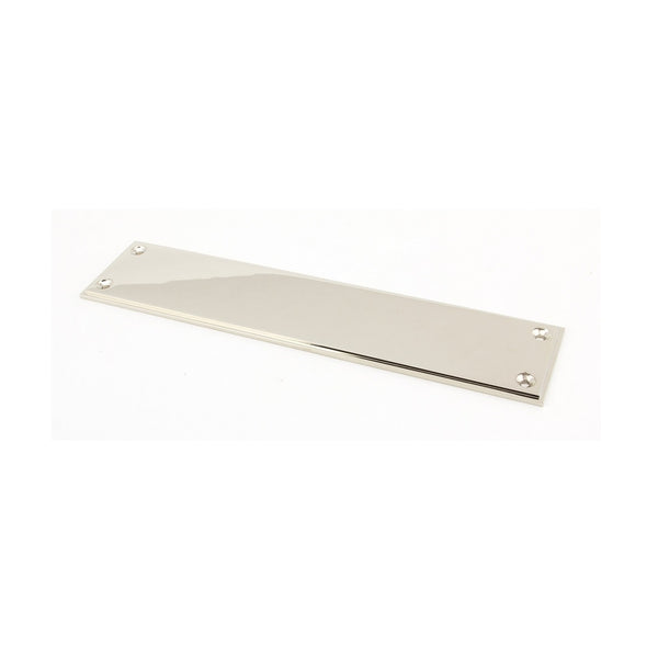 From The Anvil Art Deco Finger Plate - 300mm - Polished Nickel