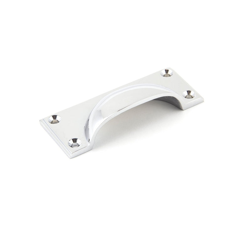 From The Anvil Art Deco Drawer Pull - Polished Chrome