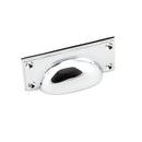 From The Anvil Art Deco Drawer Pull - Polished Chrome