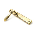 From The Anvil Reeded Slimline Latch Handles - Aged Brass