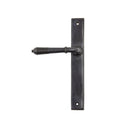 From The Anvil Reeded Slimline Latch Handles - Aged Bronze