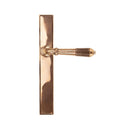 From The Anvil Reeded Slimline Latch Handles - Polished Bronze