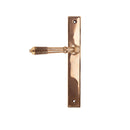 From The Anvil Reeded Slimline Latch Handles - Polished Bronze