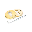 From The Anvil Regency Concealed Euro Profile Escutcheon - 52mm - Aged Brass