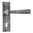 From The Anvil Straight Lock Handles - Antique Pewter