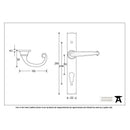 From The Anvil Cottage 92pz Euro Handles For Multi-Point Locks - Antique Black