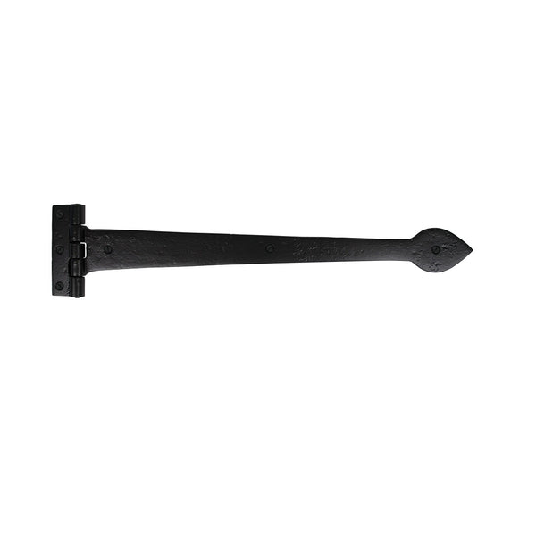 From The Anvil Cast 'T' Shape Hinges (pair) - 18" - Black Smooth