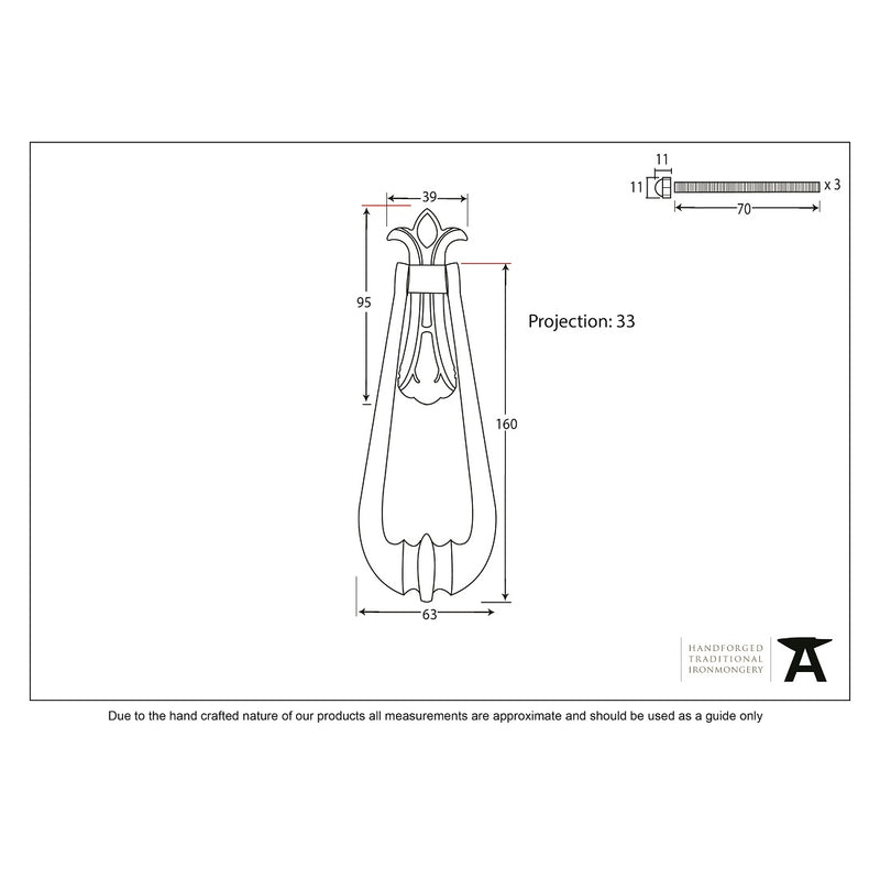 From The Anvil Loop Door Knocker - Black