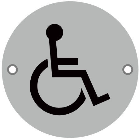 76mmØ Disabled Screw Fix Sign - SAA