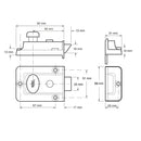 Yale 99Z Traditional Rim Nightlatch - 60mm Backset - Black Case with Brass Cylinder