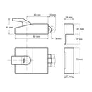 Yale 81 Rollerbolt Rim Nightlatch - 60mm Backset - DMG Case without Cylinder